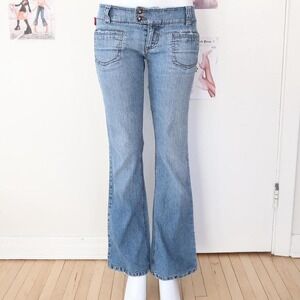 TYTE Y2K Low Rise Flare Jeans Blue Size 9 — Mall-core / Classic Y2K Aesthetic